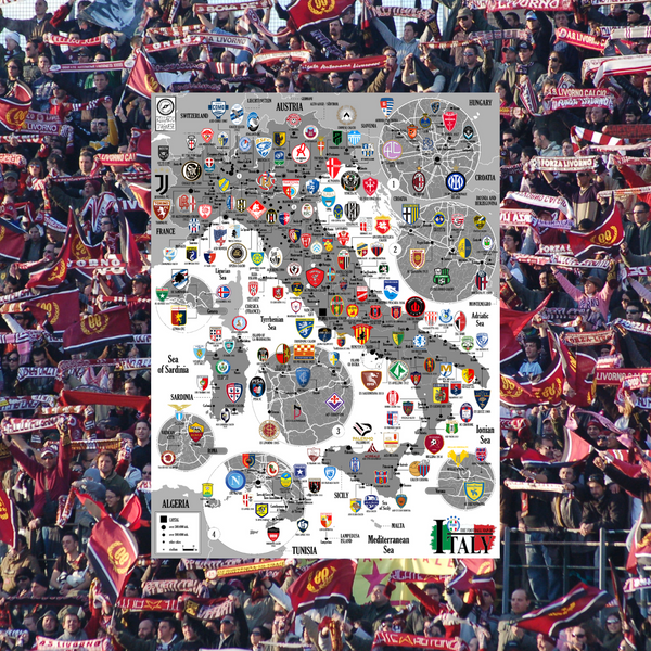 Football Maps poster: Italy - **PREORDER**