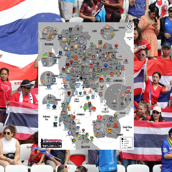 Football Maps poster: Thailand - **PREORDER**