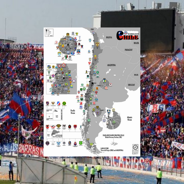 Football Maps poster: Chile - **PREORDER**