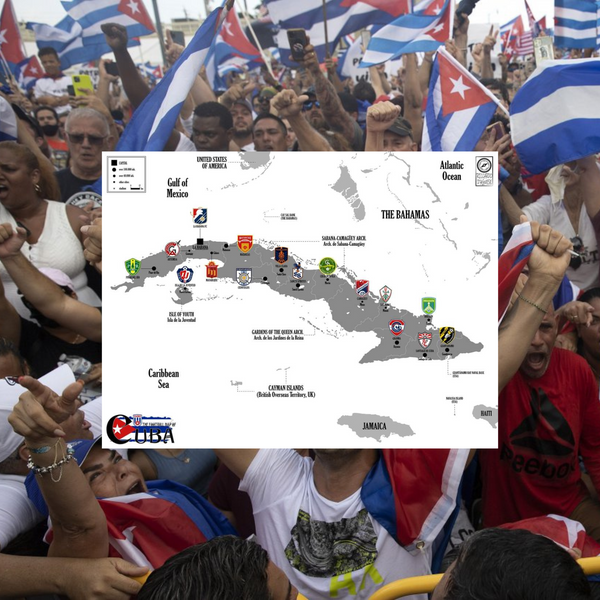 Football Maps poster: Cuba - **PREORDER**