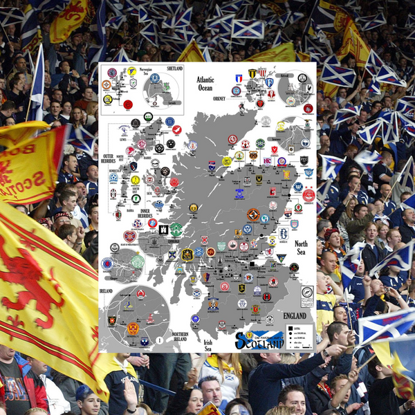 Football Maps poster: Scotland - **PREORDER**