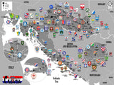 Football Maps poster: Croatia - **PREORDER**