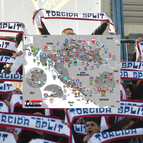 Football Maps poster: Croatia - **PREORDER**