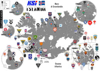 Football Maps poster: Iceland - **PREORDER**