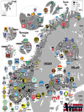Football Maps poster: Norway - **PREORDER**