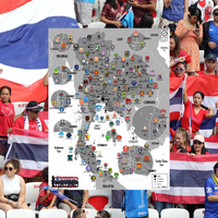 Football Maps poster: Thailand- **PREORDER**